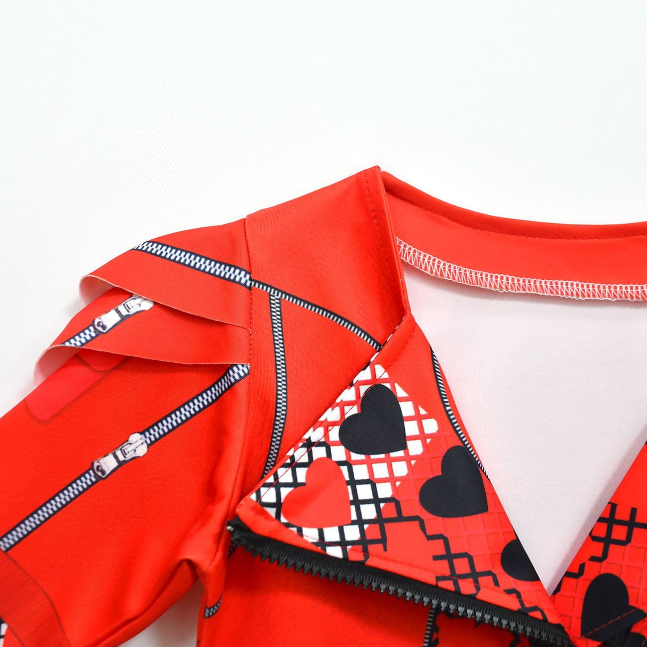  Rise of Red Costume for Girls Zipper Jacket and Pants Red Halloween Dress Up 4-12 Years