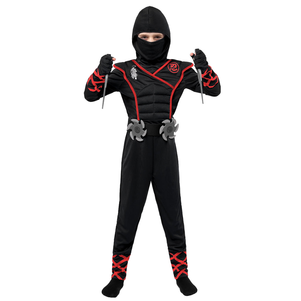  Kids Ninja Costume for Boys Halloween Fancy Dress Costume for Kids Age 3 & up