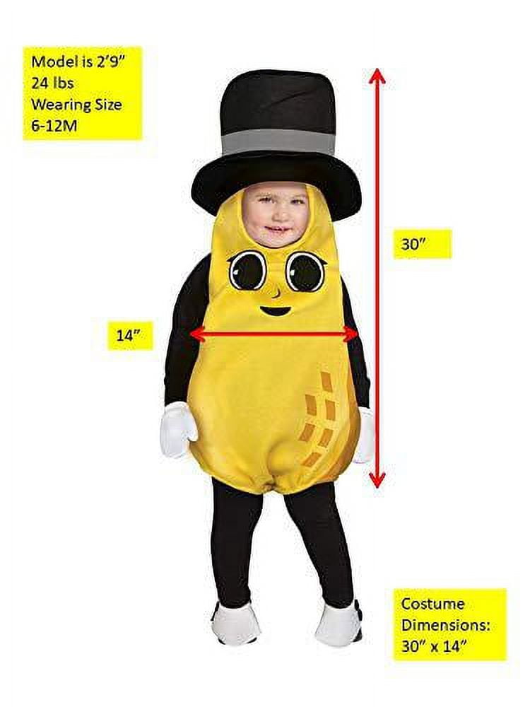  Planters BABY NUT Mr. Peanut Halloween Costume, Baby Size 18-24 Months, Sku 1699-1824