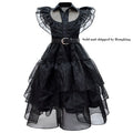Tinyterrors™ Black Mesh Cosplay Fancy-Dress Costume with Adjustable for Child, Little Girls 120 for 5-6Y