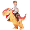 COMIN Child Inflatable T-Rex Costume Riding on Dinosaur Costume, Funny Halloween Blow Up Costume for Big Kids Cosplay