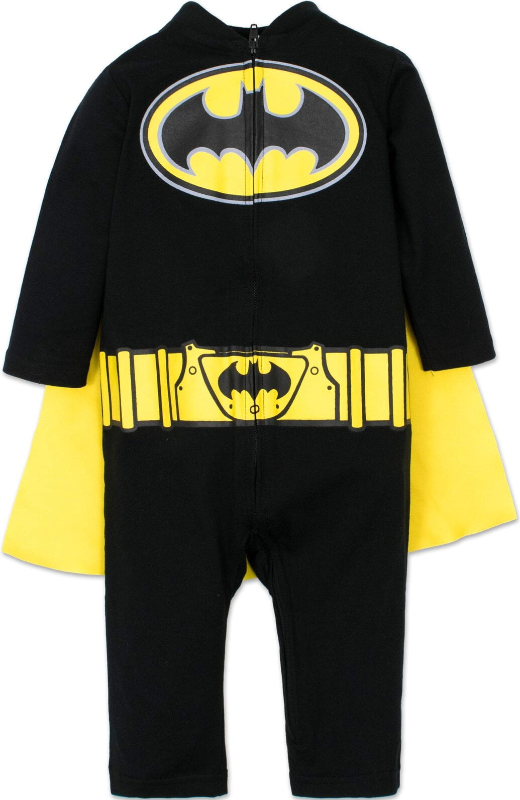DC Comics Justice League Little Kids' Boy or Girl Cosplay One Piece Coverall with Cape Batman Black