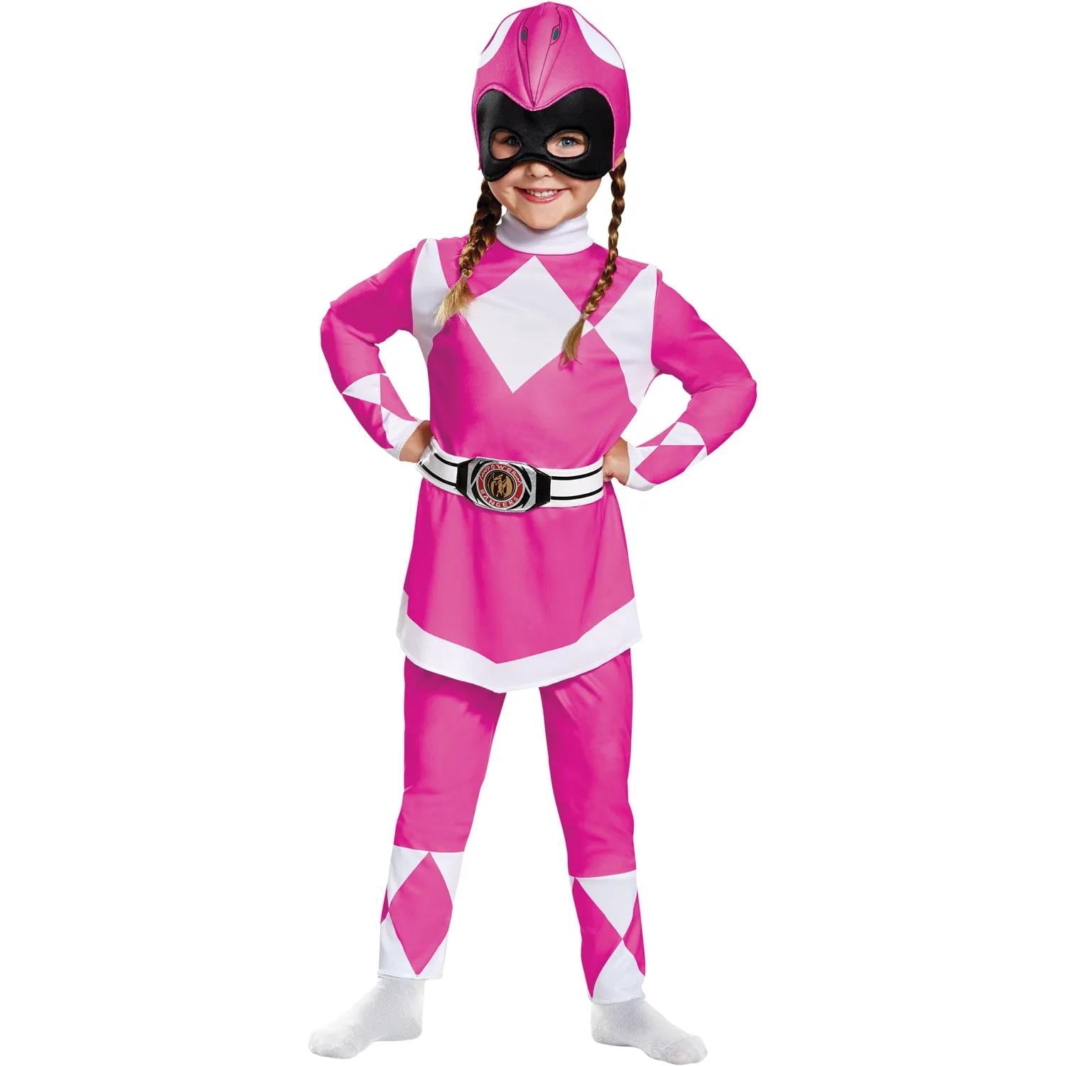  Toddler Girls' Classic Mighty in Pink Ranger Jumpsuit Costume - 2T