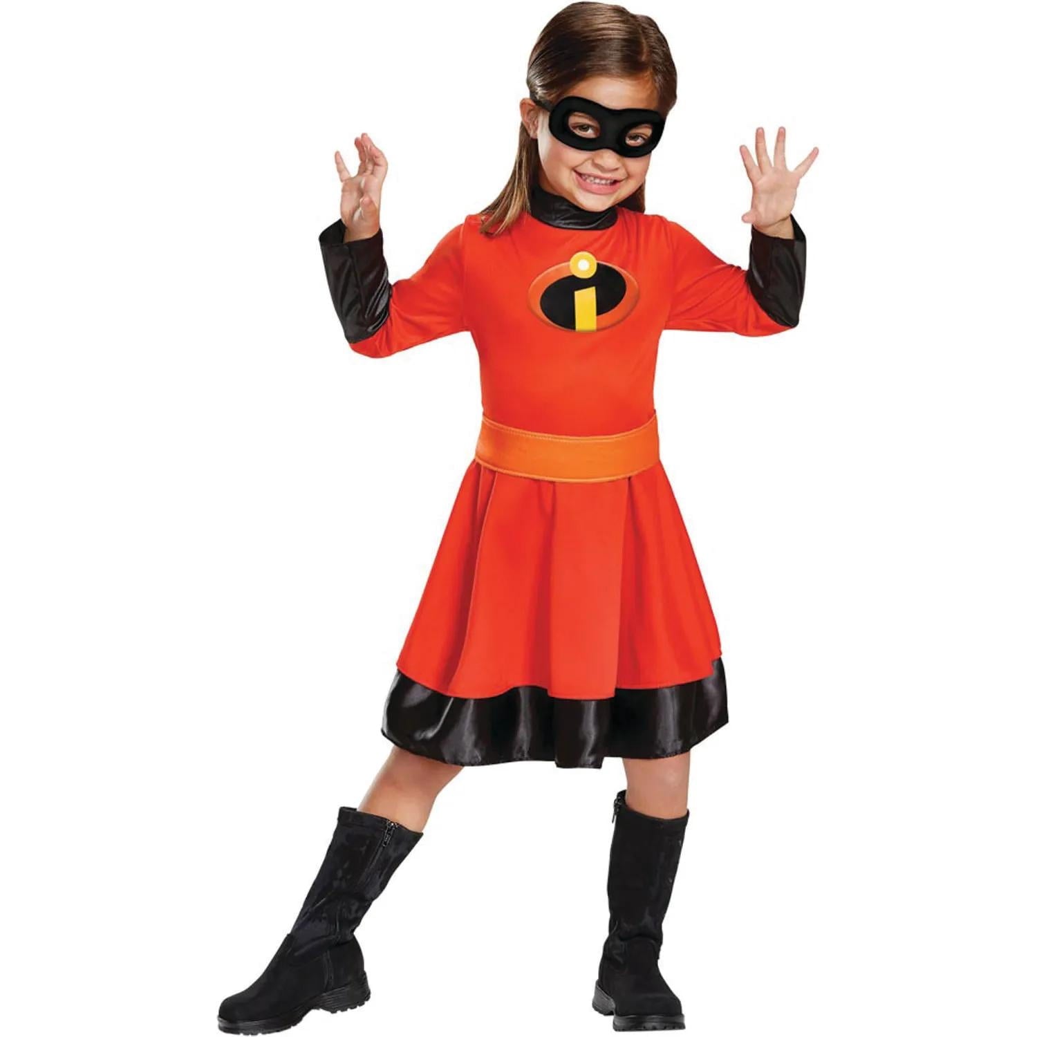 Toddler Girls' Disney Classic The Incredibles Violet Dress Costume - Size 4-6