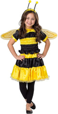 Dress-Up-America Bumblebee Costume for Girls - Bee Dress Up Costume for Kids - Halloween Queen Bee Costume Large