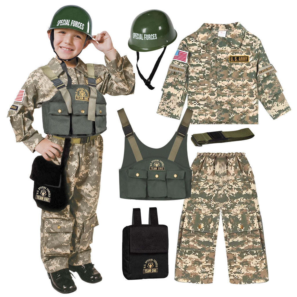Dress Up America Forces Military Boy's Halloween Fancy-Dress Costume for Child, M