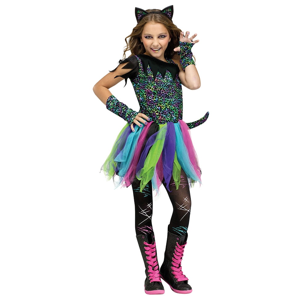  Child Wild Rainbow Cat Kids Halloween Costume