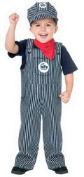  Train Engineer Boy's Halloween Fancy-Dress Costume for Toddler, 3T-4T