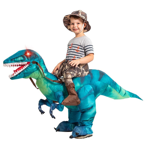 36 inch Inflatable Dinosaur Costume for Kids, Funny Halloween Costumes for Boys Girls Kids Inflatable Costume, Blow Up Dinosaur Costume for Halloween Party Cosplay