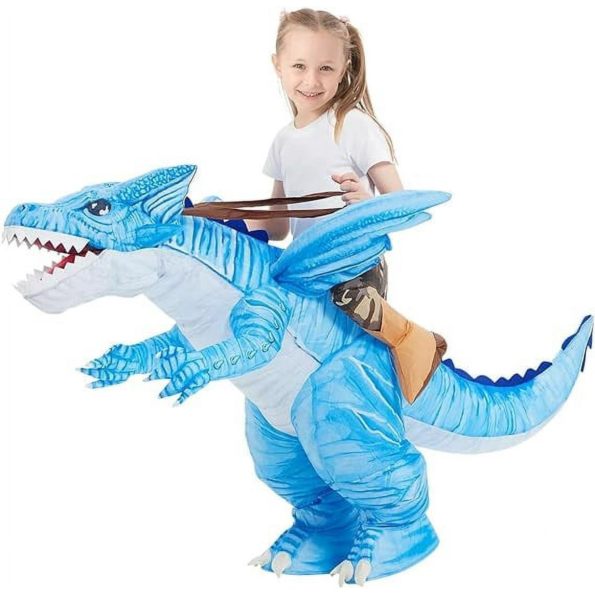  Kids Inflatable Dinosaur Costume, Blow Up Dinosaur Costume Inflatable Dino Costume, Funny Halloween Costumes for Boys Girls Unisex Blow Up Costume for Halloween/Party/Cosplay