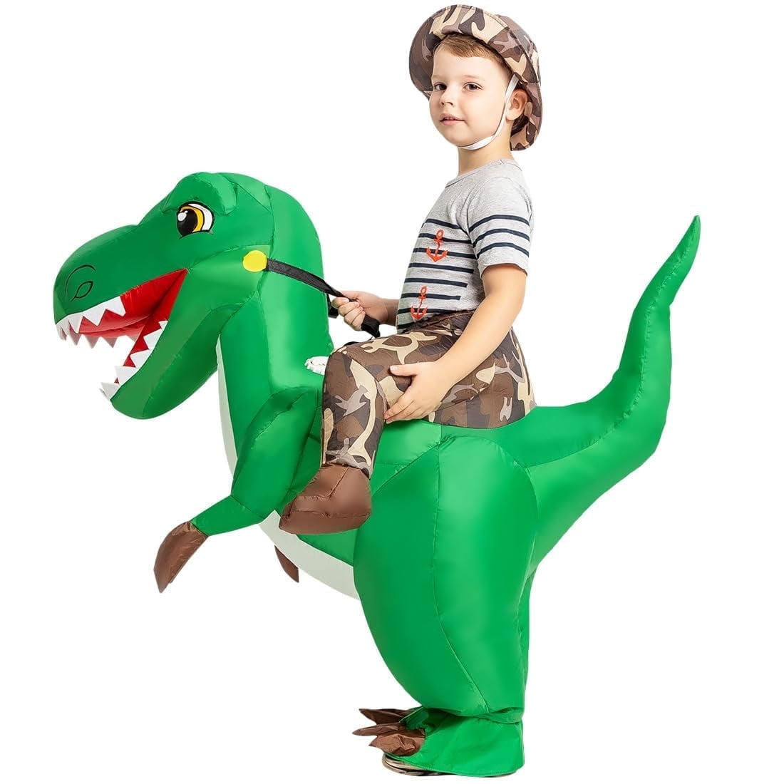  48 inch Inflatable Dinosaur Costume for Kids, Kids Halloween Costume for Unisex Boys Girls, Funny Blow Up Costumes for Halloween Party Cosplay