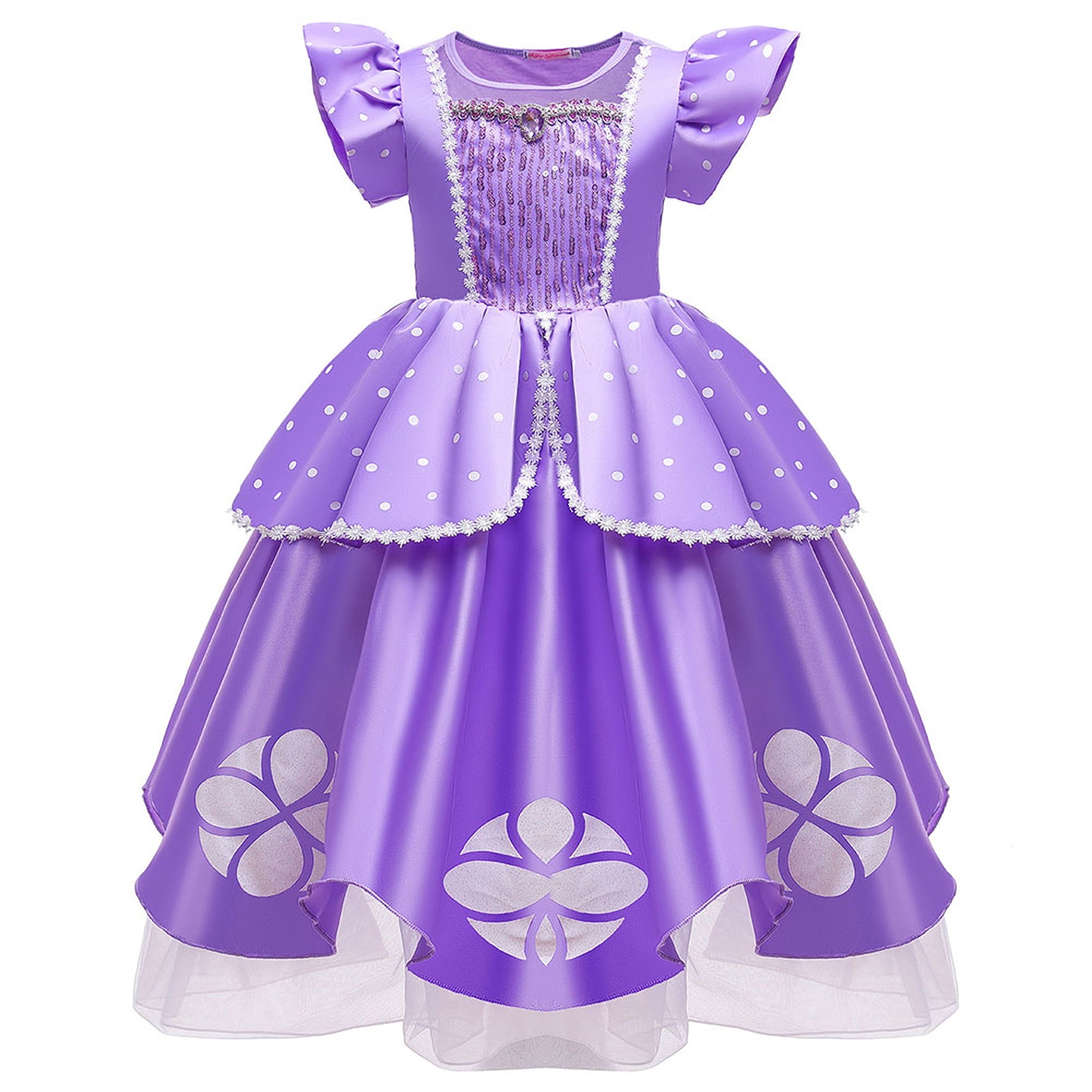 Tinyterrors™ Girls Princess Costume Flutter Dress Female Halloween Cosplay Party Dress
