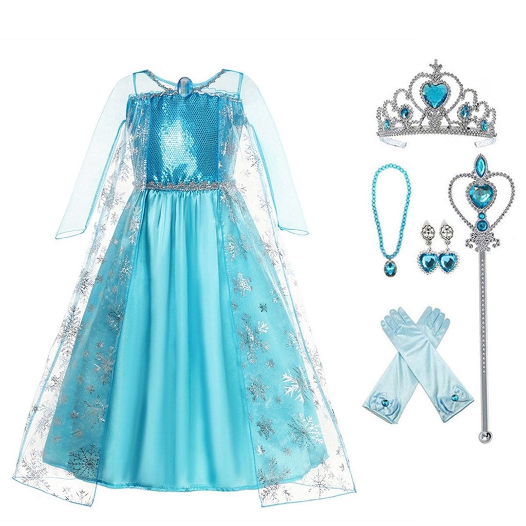 Tinyterrors™ Princess Dress Queen Costume Halloween Cosplay Dress up for Toddler Girls with Accessories