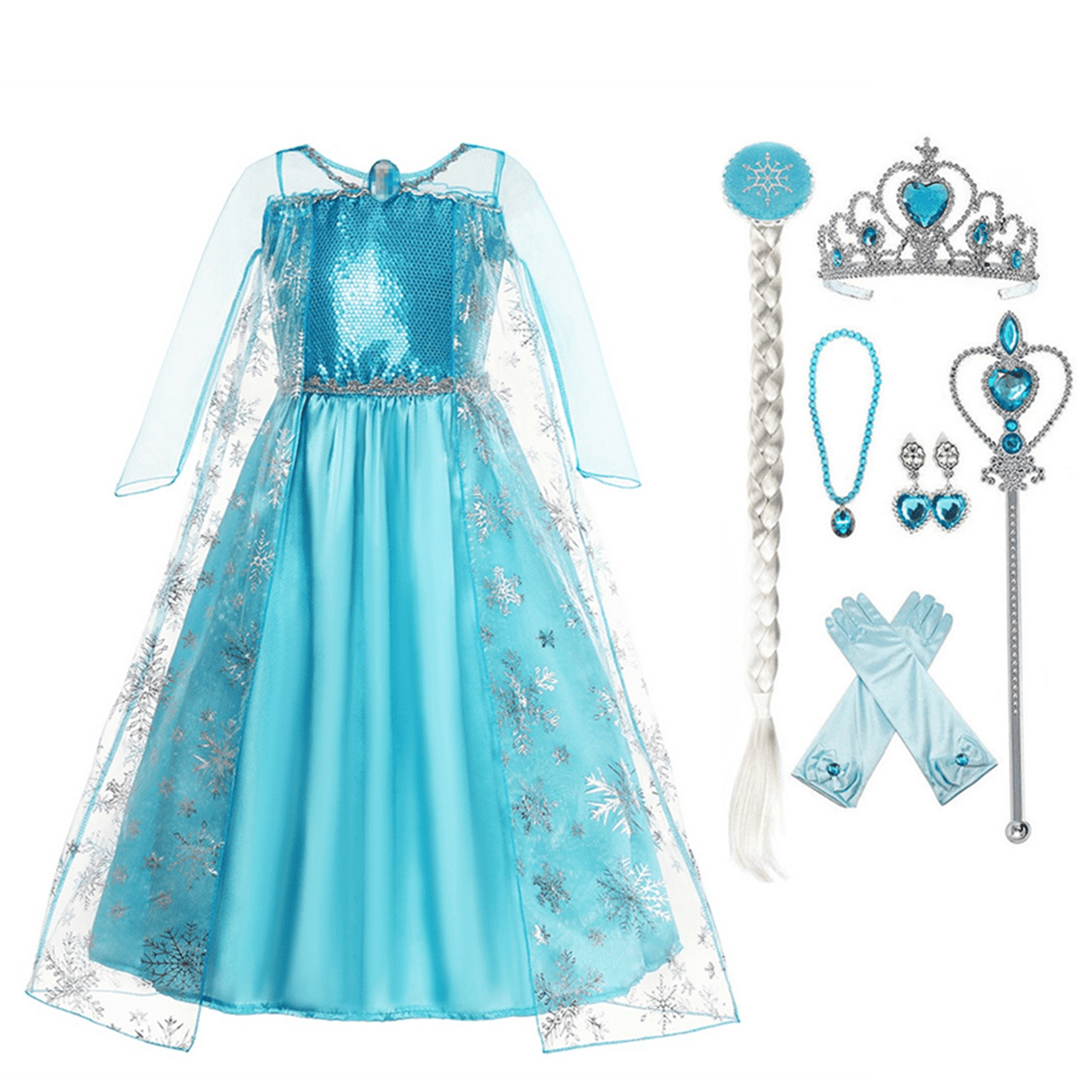 Tinyterrors™ Princess Dress Queen Costume Halloween Cosplay Dress up for Toddler Girls with Accessories
