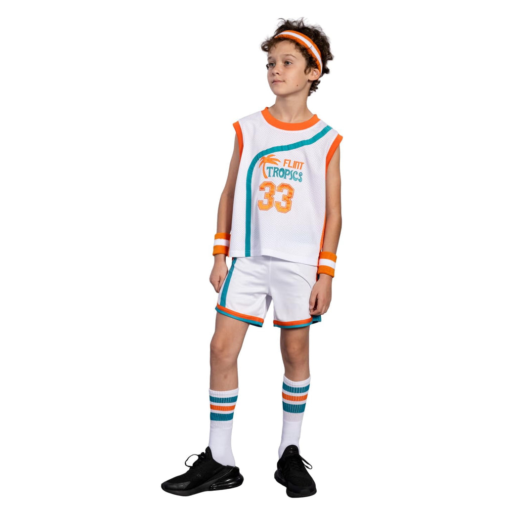 Jackie Moon 33 Basketball Jersey Flint Tropics Kids Complete Set Halloween Costume Cosplay (2)