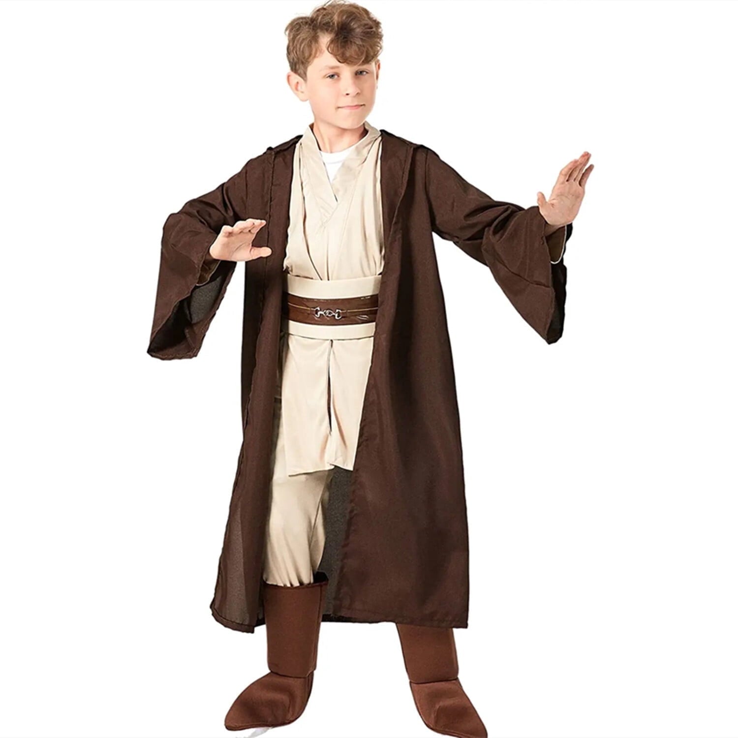 CHOYURME CHONYURM Knight Costume for Kids Halloween Cosplay Tunic Hooded Cape Sci-fi Film Classic Robe Outfit 3-14 Years