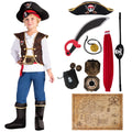  Halloween Pirate Costume for Kids, Boys Pirate Costume Set, Pirate Accessories Costume for Toddler Themed Party Cosplay Dress Up