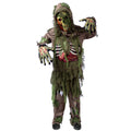  Halloween Swamp Skeleton Living Dead Zombie Costume for Boys, Scary Zombie Costume for Kids Halloween Monster Themed Party Dress Up