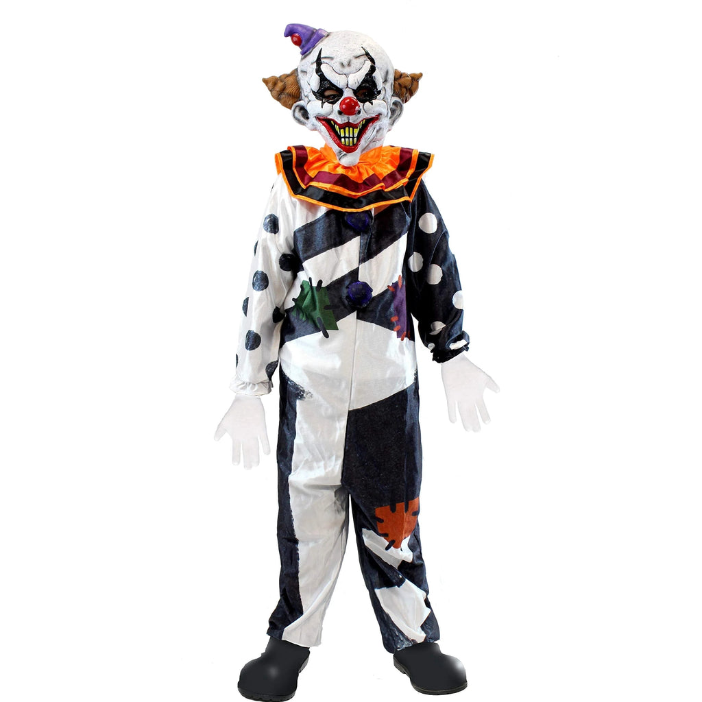  Scary Clown Costume for Kids, Halloween Costume for Boys, Clown Halloween Outfit Set Fancy Dress Cosplay