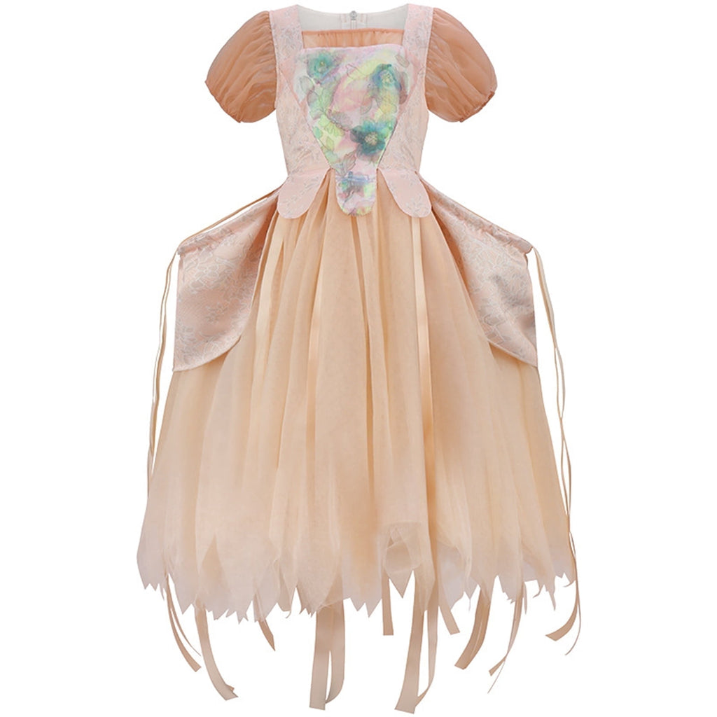  Animation Costume Champagne Princess Dress Up, Kids Halloween Cosplay Party Outfit, Academy Uniform School Suits, Evening Gown for Girls 4-12 Years