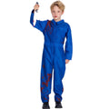 Halloween Zombie Killer Costume for Big Kids Boys Scary Horror Jumpsuit with Accessories 10-12 Years