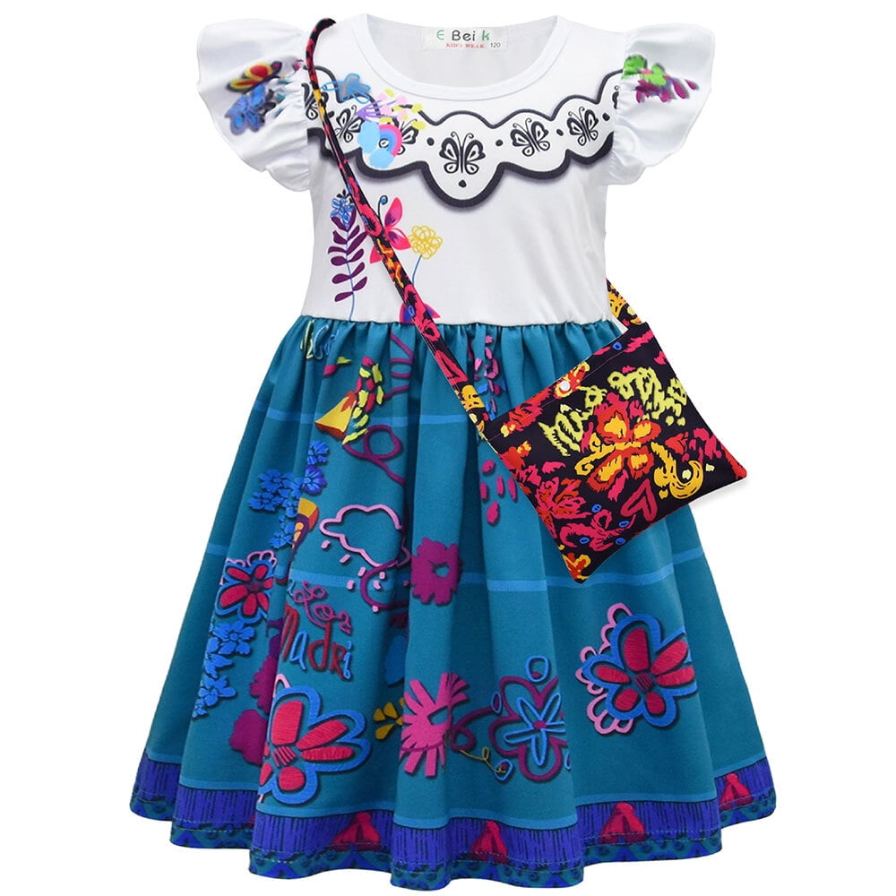 Little Girls Kids Mirabel Dress Halloween Costume Birthday Princess Skirts Outfits