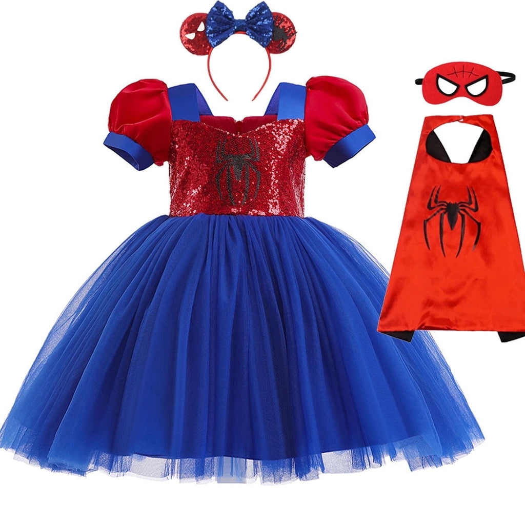  Girls Sequins Tulle Dress Kids Birthday Halloween Party cosplay Costume