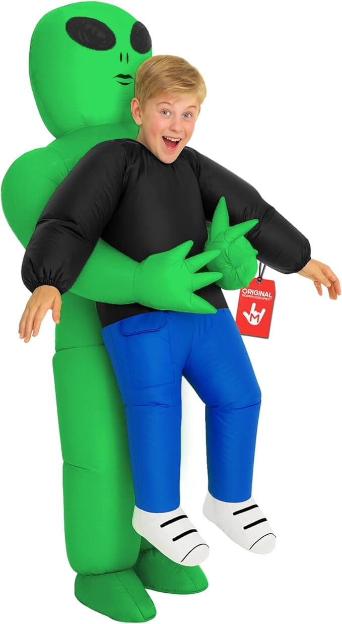  Alien Pmu Inflatable Kids Halloween Costume for Boy Green One Size