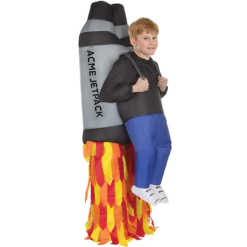  Kids Jetpack Pick Me Up Inflatable Costume Boys Rocket Jet Pack Halloween Multicolor One Size