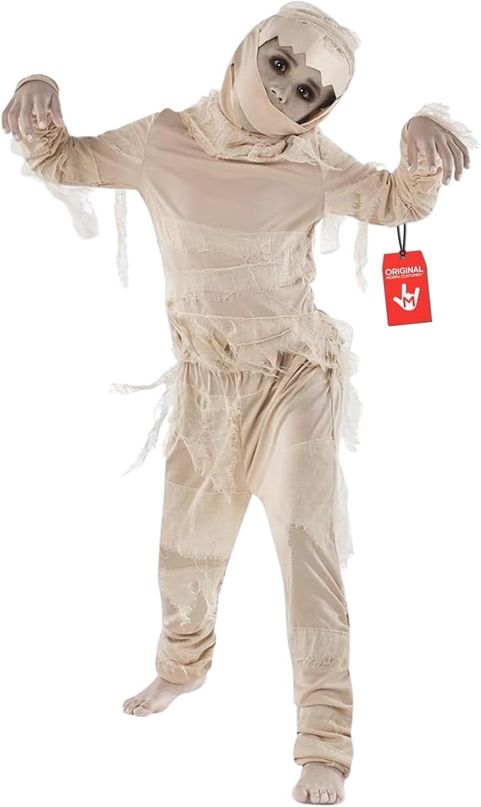  Kids Egyptian Mummy Costume Boys Girls Halloween Book Week Fancy Dress Halloween White S
