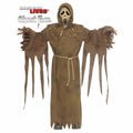 Ghost Face Kids' Scarecrow Halloween Costume Robe - White 8-10