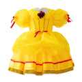 Princess Yellow Costume for Baby Girls Halloween Cosplay Party Outfit, Size 9-12M