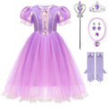 Girls Toddler Purple Princess Costume for Halloween Birthday Party Cosplay
