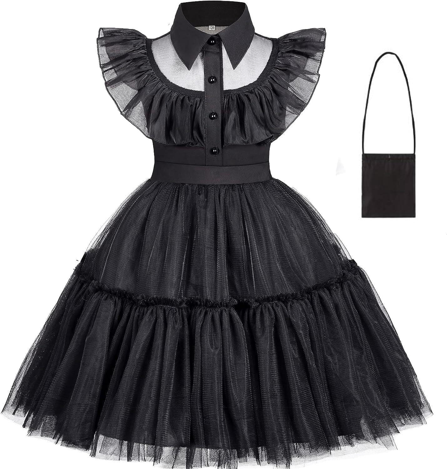Tinyterrors™ Toddler Girls Black Dance Dress Halloween Cosplay Party Outfit
