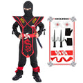  Deluxe Ninja Costume Set Muscle Ninja Costumes for Kids Cosplay Dress up Accessories(kids-L-8/9T)