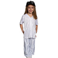 Warriors Baseball Team Pinstriped Jersey Pants and Hat Kids Halloween Costume Set