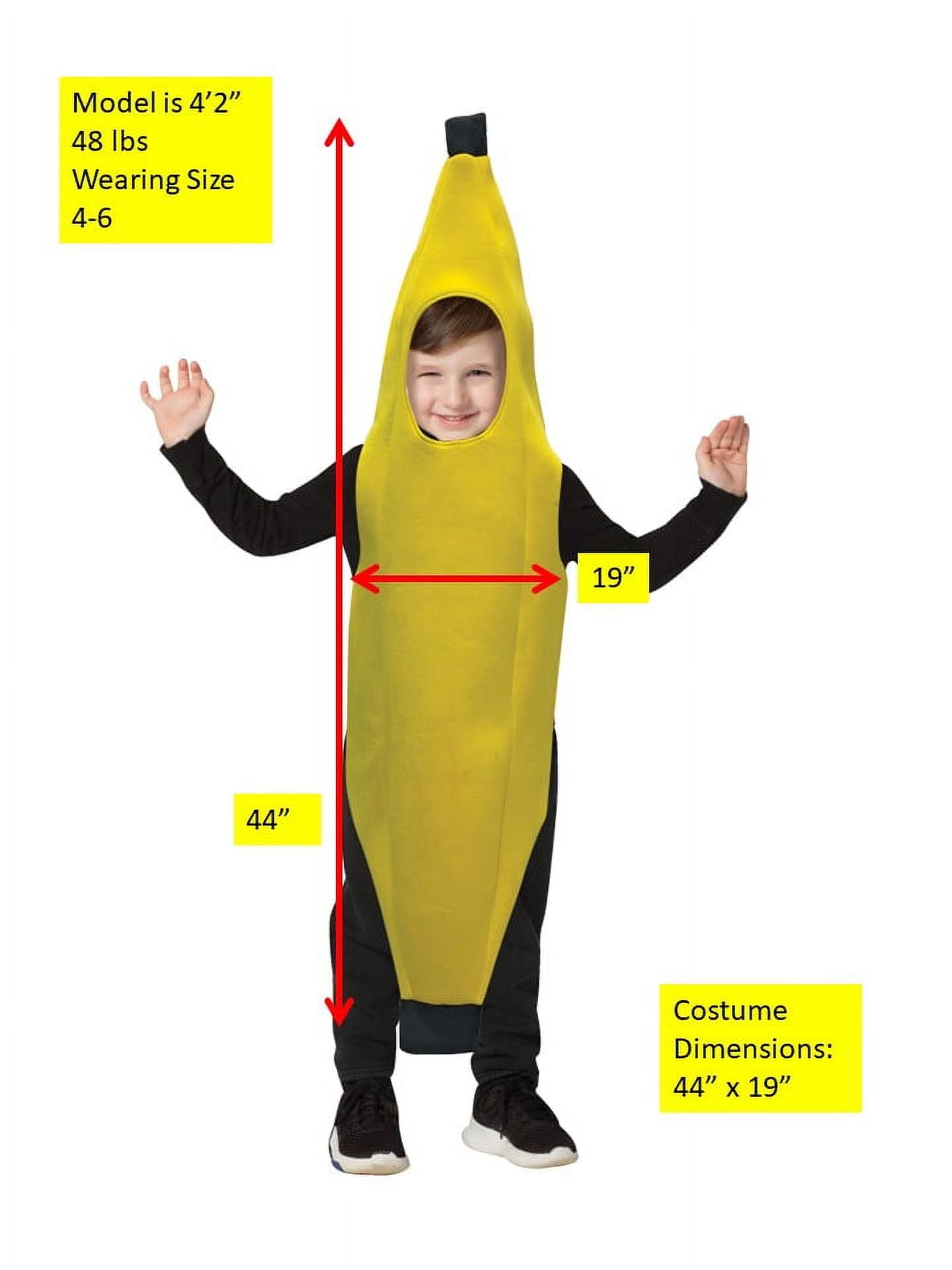  Ultimate Banana Halloween Costume, Child Size 4-6, Yellow