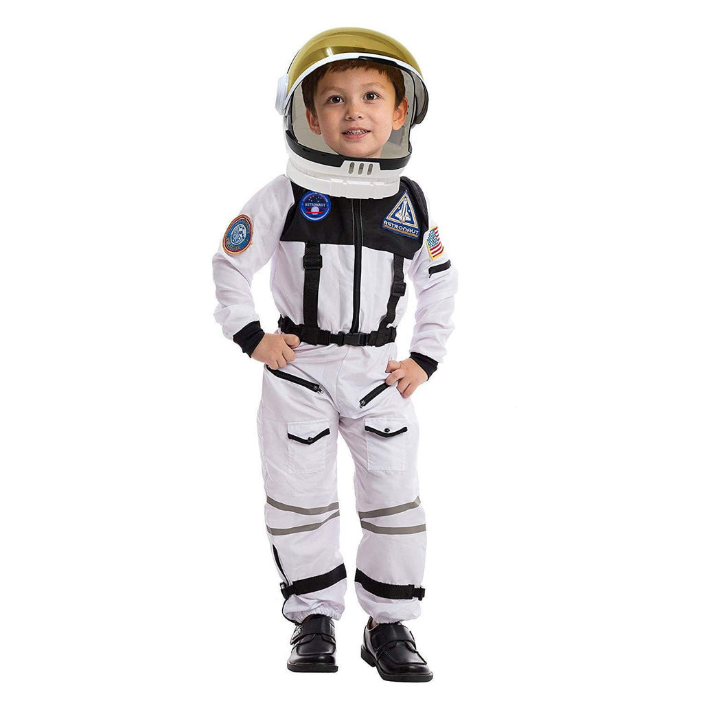  Astronaut Costume with Helmet for Kids Toddler Boys Halloween Dress Up Party and Roly Play Cosplay 3-14 Years