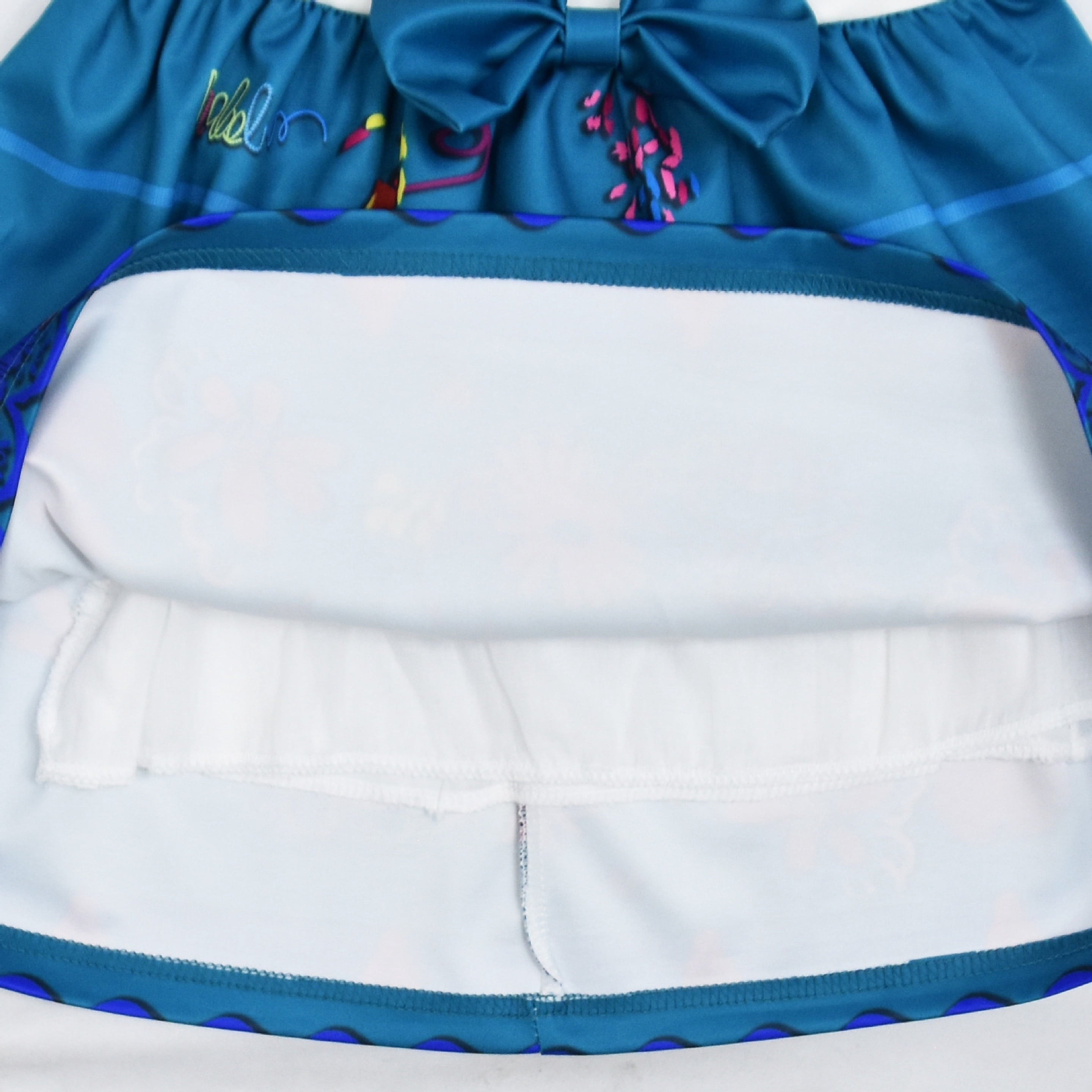 Little Girls Sleeveless Bowknot Print Princess Dress