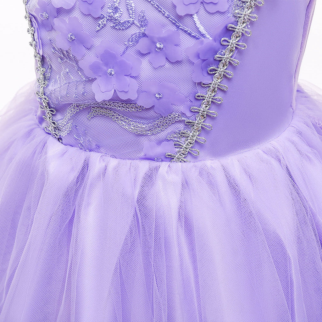 Little Girls Sofia Princess Costume Birthday Christmas Party Halloween Cosplay Fancy Dress Up Outfits w/Accessories