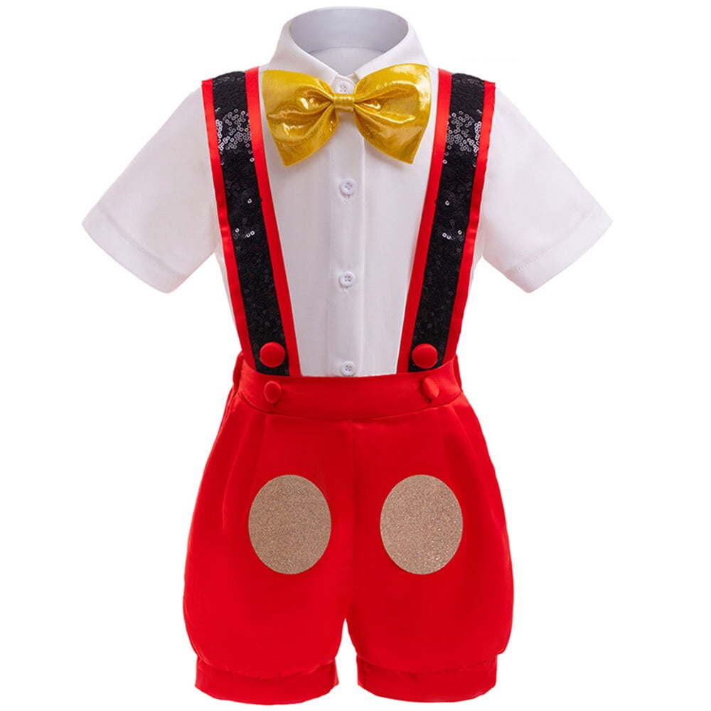 SUEE Kid Mini Mouse Costume Set Cartoon Cosplay Outfit Suits, 1-7Year