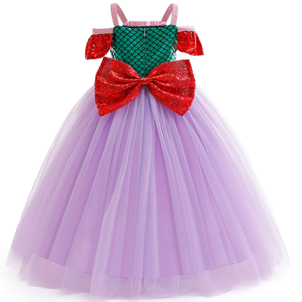 Girls Mermaid Princess Dress Costume Halloween Birthday Gown for 3-4T