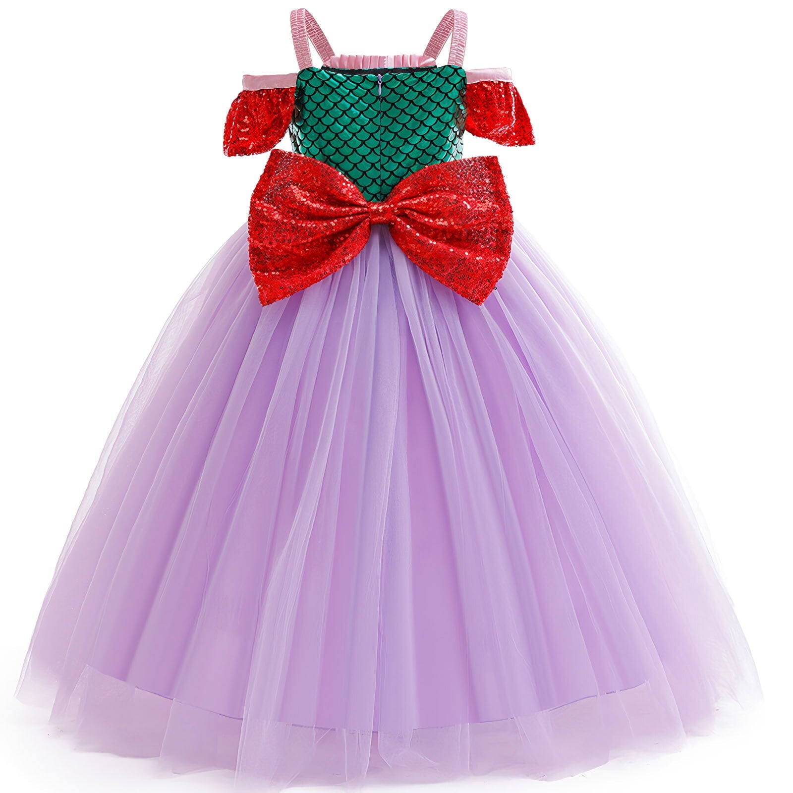 Girls Mermaid Princess Dress Costume Halloween Birthday Gown for 3-4T