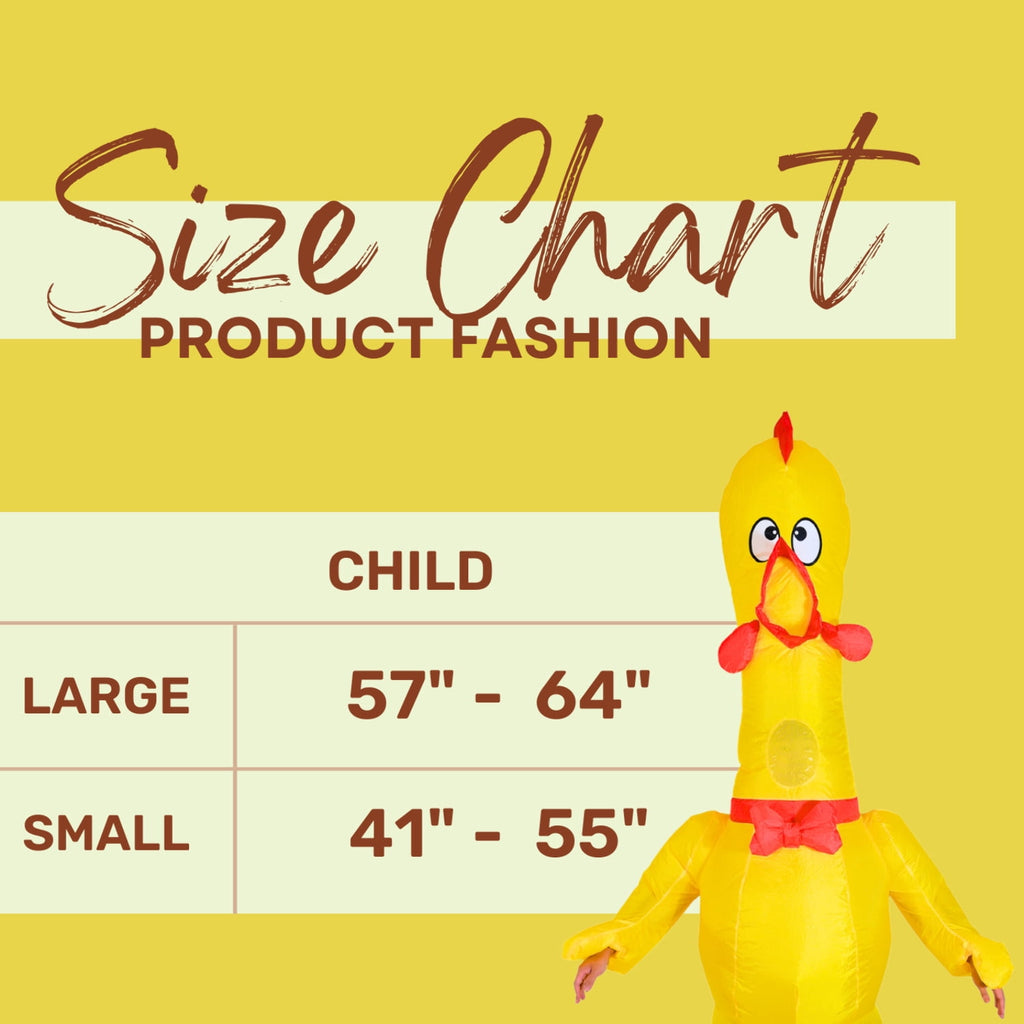 Small Size Costume for Kid Yellow Screaming Chicken Inflatable Costume