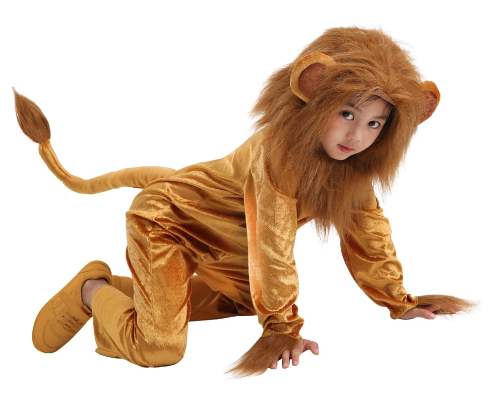 Seasons Child Lion Costume Animal Pretend Cosplay Costume,Size (10-12 Years)