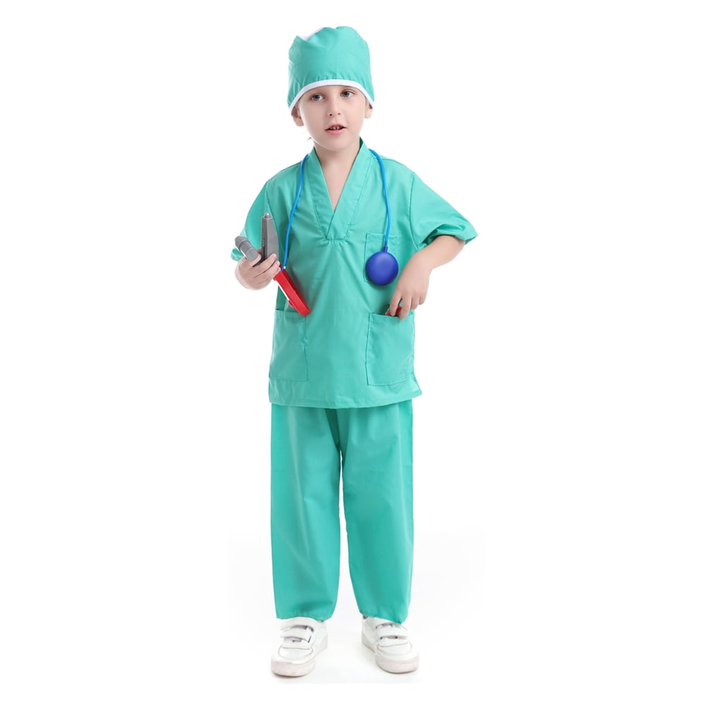 Toptie Kids Surgeon Costumes, Halloween Party Uniform Dress for 3 - 6 Years Old Boys & Girls