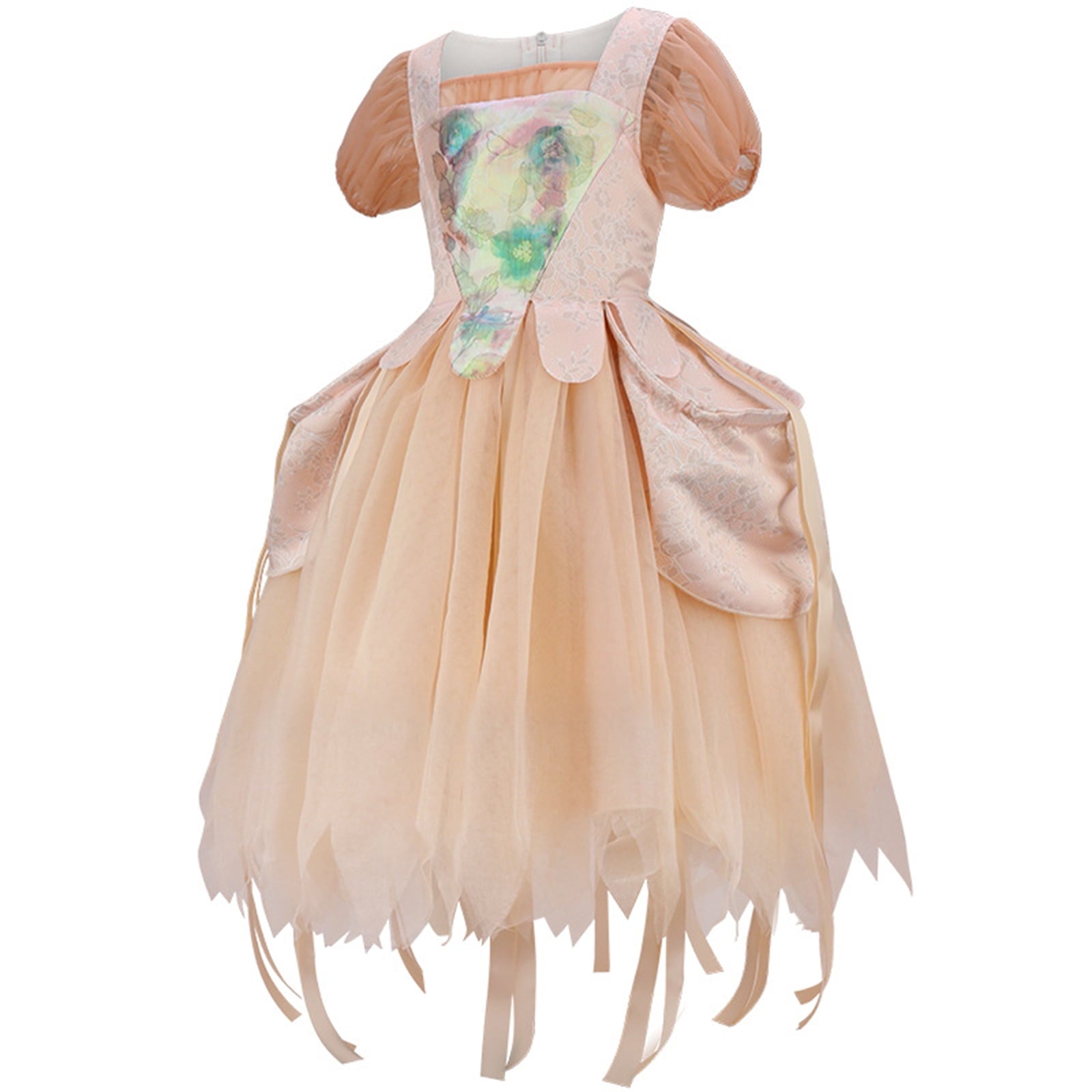  Animation Costume Champagne Princess Dress Up, Kids Halloween Cosplay Party Outfit, Academy Uniform School Suits, Evening Gown for Girls 4-12 Years