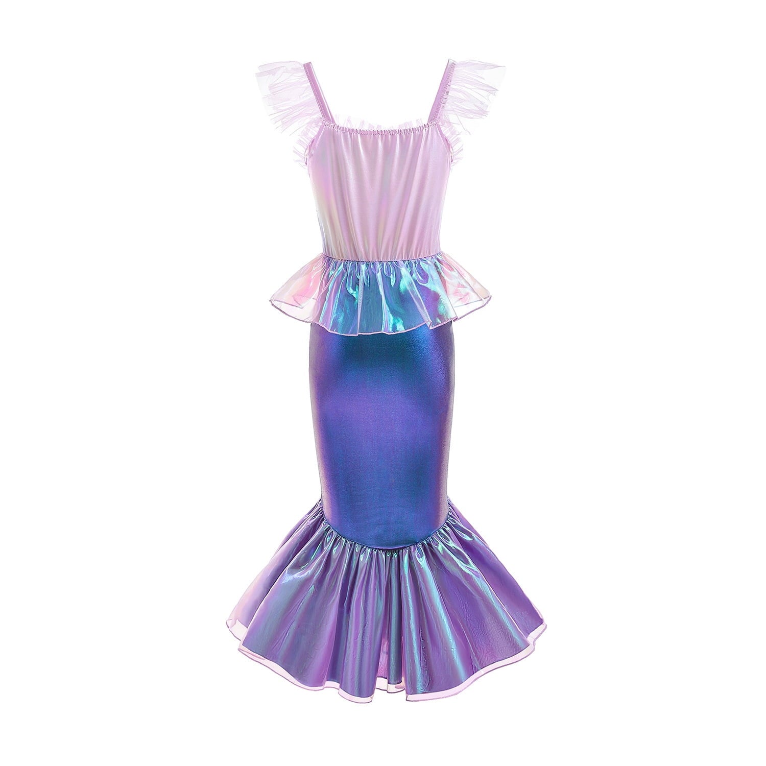  Mermaid Dress for Girls - Mermaid Fancy Costume Halloween Princess Dresses for Girls 3-10 Birthday Gift