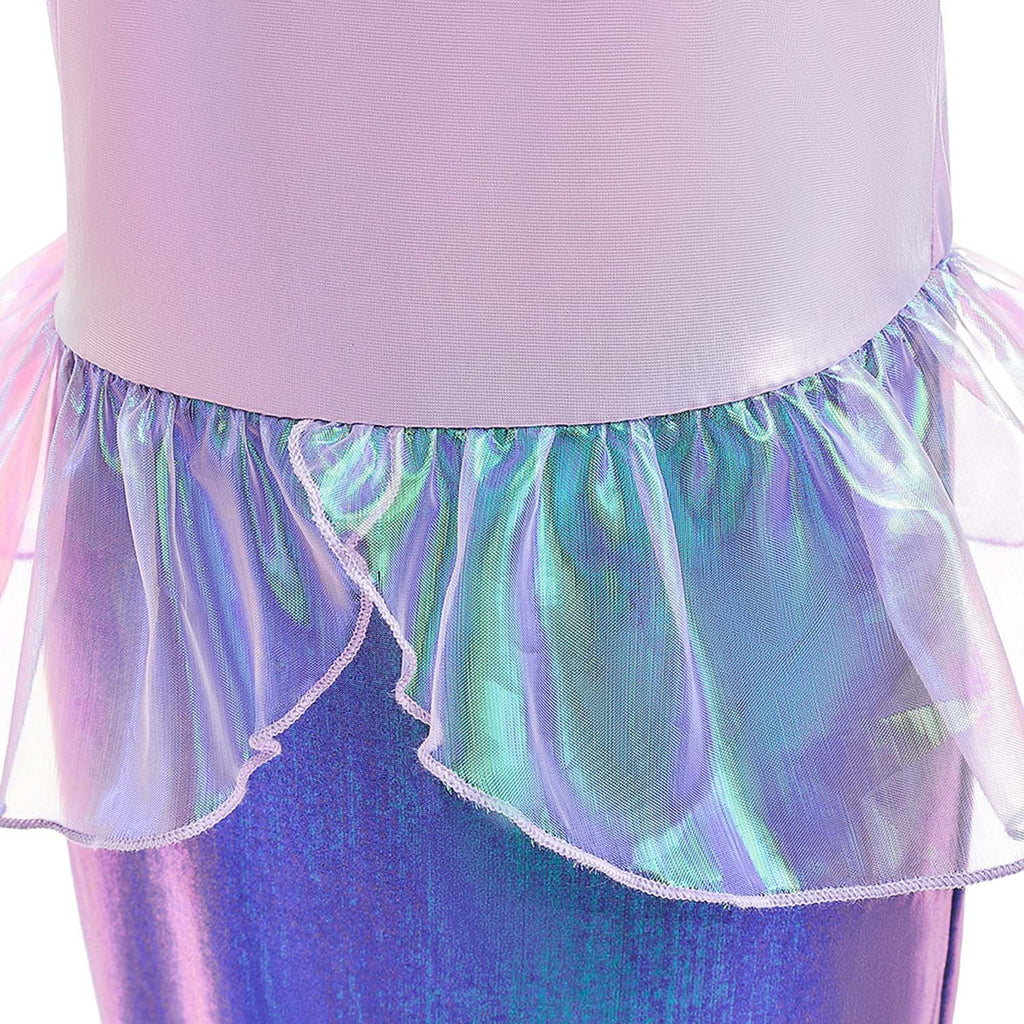  Mermaid Dress for Girls - Mermaid Fancy Costume Halloween Princess Dresses for Girls 3-10 Birthday Gift