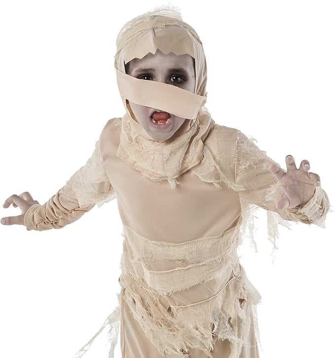  Kids Egyptian Mummy Costume Boys Girls Halloween Book Week Fancy Dress Halloween White S